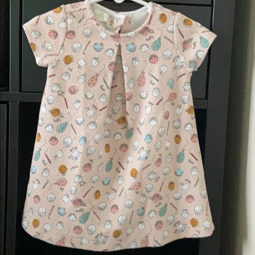 Zara textured pink dress